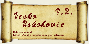 Vesko Uskoković vizit kartica